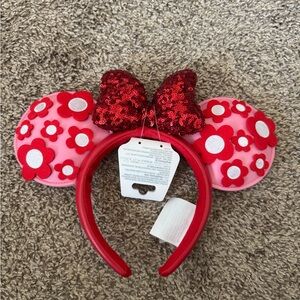 Disney Red and Pink Minnie Mouse Ears Headband